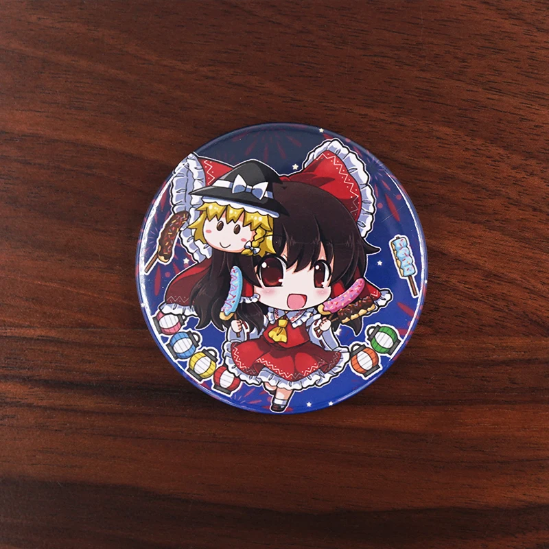 TouHou Project Anime Metal Badge Reimu Marisa Remilia Flandre Sakuya Youmu Satori Koishi Tōhō Project Metal Badge Pins