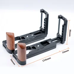 Wooden Extension Camera L Bracket Hand Grip Holder for Fujifilm Fuji X-T3 X-T2 With Hot Shoe Mount