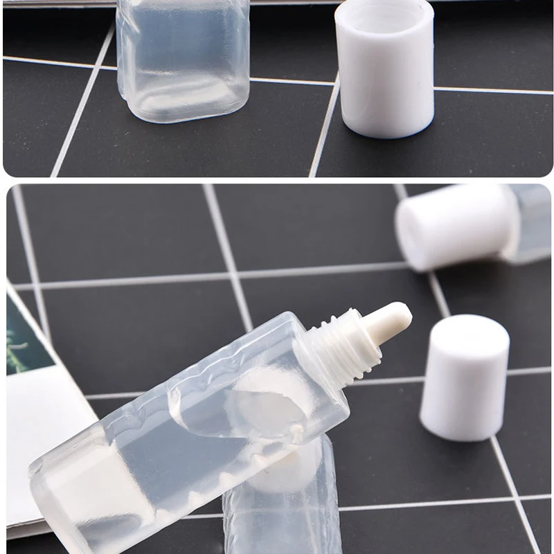 3pcs/Lot White Easy Carry Decorative Pattern Contact Lens Nursing Liquid Bottle for Toner Plastic Bottle Eyewear Accessories