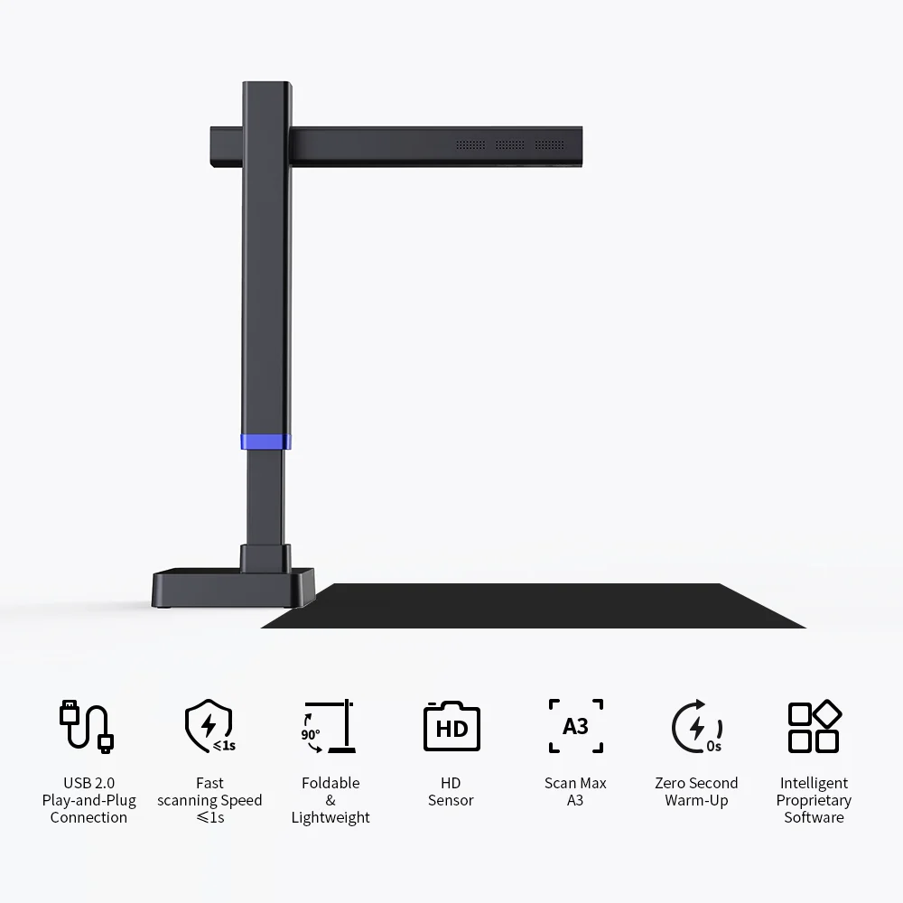 CZUR Shine 800 A3 Pro Portable 8 MP USB Document Scanner for Office School Teaching OCR Function Capture A3 (CAN\'T SCAN BOOKS)