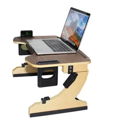 Wooden Adjustable Desk Bed Laptop Folding Table Notebook Computer Desk for Sofa Writing Desk for Student Dormitory Bedding