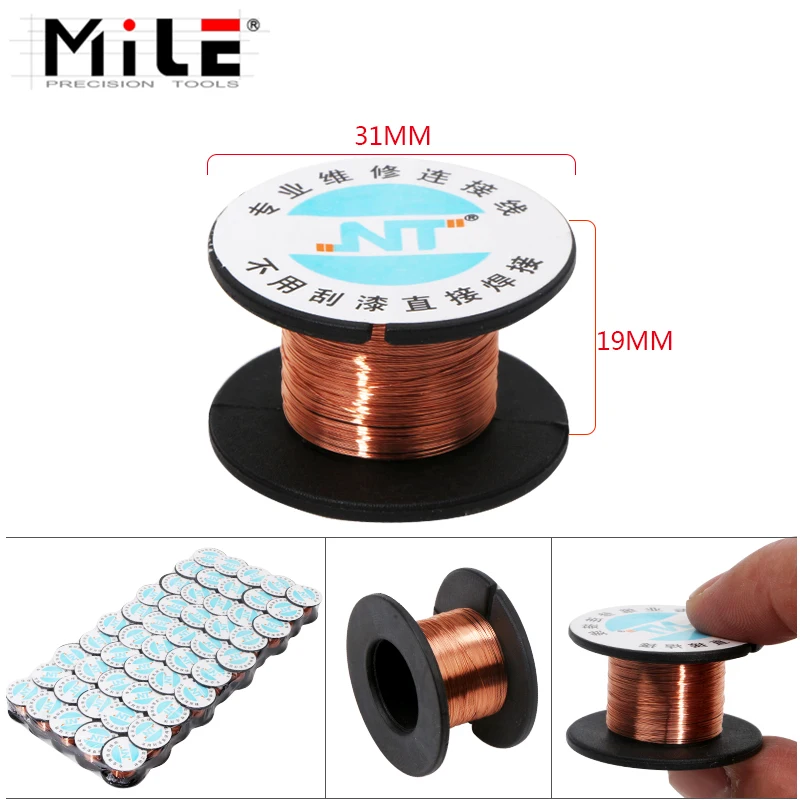 Linea di salto per manutenzione in rame MILE da 0,1 mm per cavo di saldatura PCB per riparazione scheda madre del telefono cellulare del computer