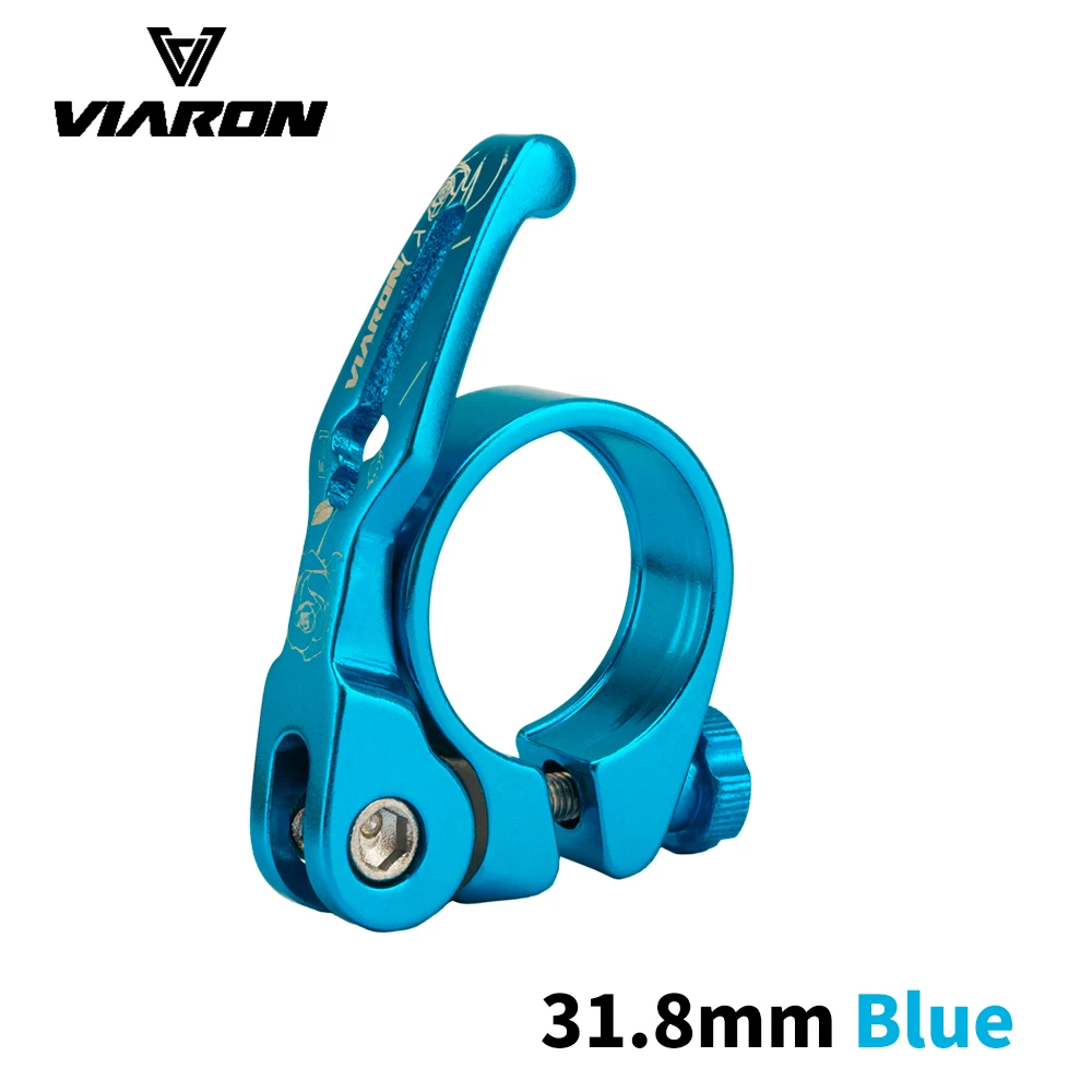 VIARON MTB Bike Seat Post Clamp Quick Release Ultralight Bicycle Seat Post Mount 31.8mm 34.9mm Bicycle Parts