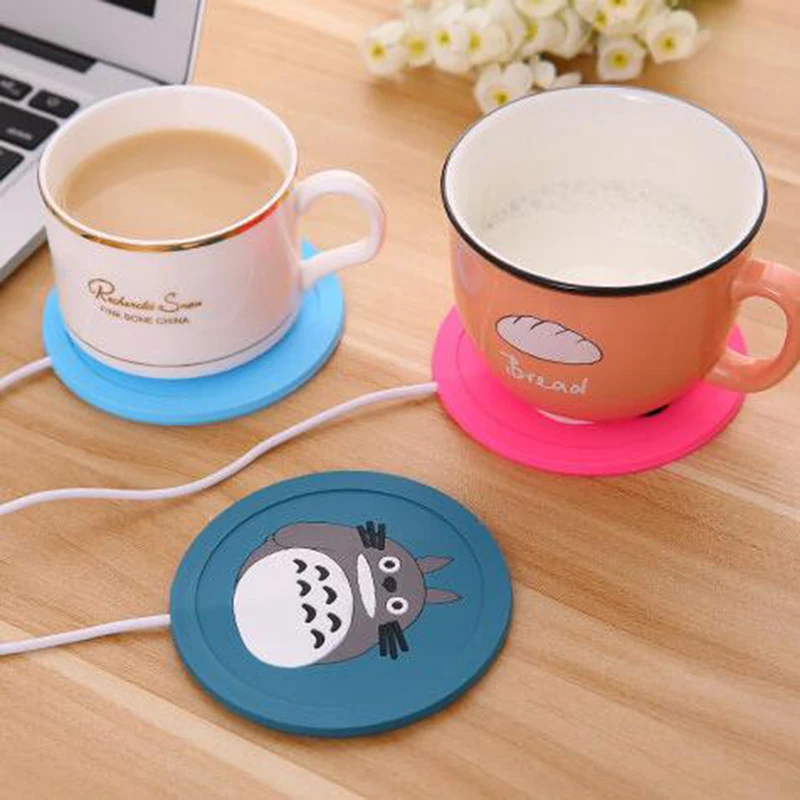 USB Ấm Tiện Ích Hoạt Hình Silicone Mỏng Cup-Miếng Lót Bàn Cà Phê Uống Usb Nóng Khay Cốc Tập Uống Miếng Lót Đẹp Tặng