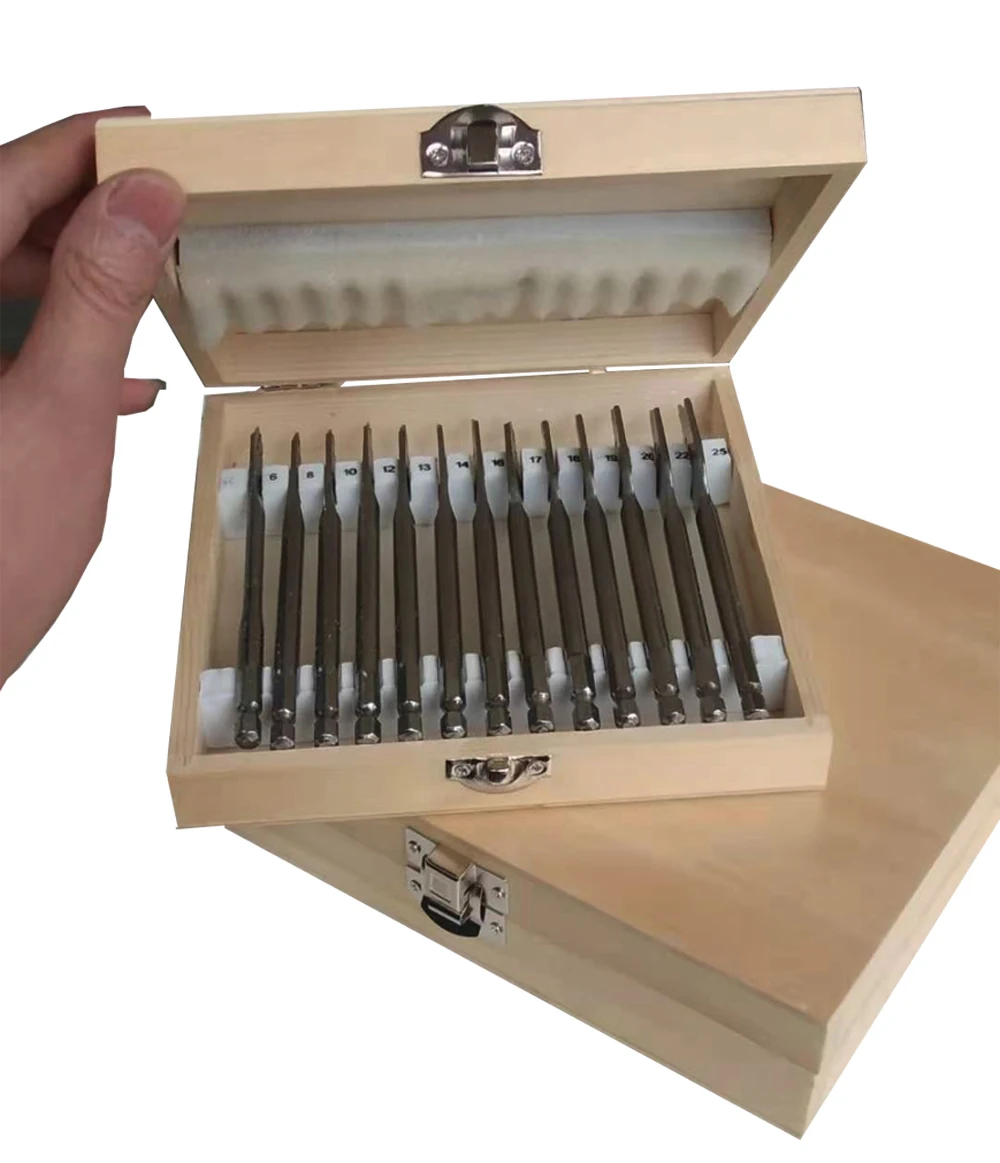2 Box sets 13Pc and 16Pc flat drill bits woodworking opener with hexagonal handle wood working tools