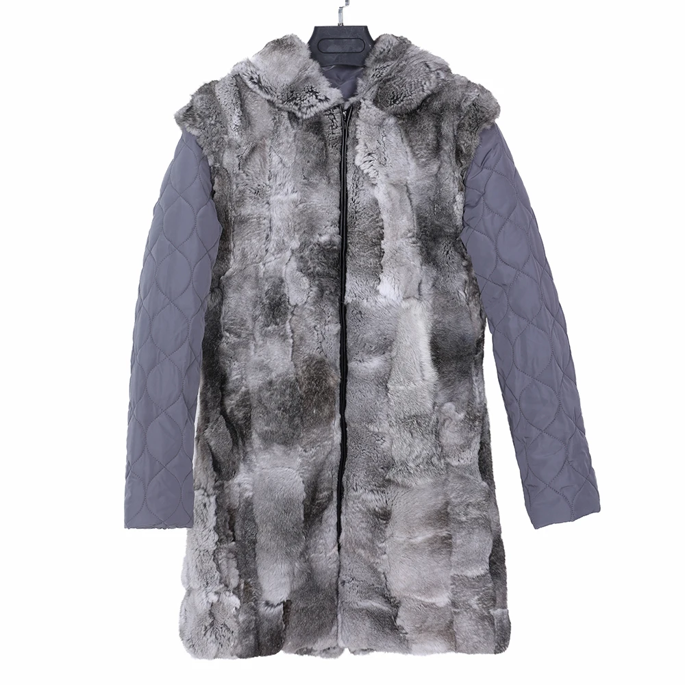 ฤดูหนาวเสื้อผ้าผู้หญิงขนสัตว์จริงขนสัตว์ธรรมชาติกระต่ายซับขนสัตว์เสื้อขนสัตว์