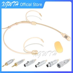 Headset Microhone Electret Condenser Headworn Mic Unidirectional for Shure Sennheiser AKG MiPro Audio Technica 4Pin 3Pin TA4F
