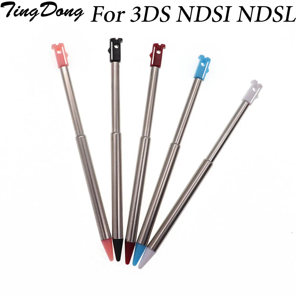 

TingDong 1pcs 5 Color Retractable Metal Touch Screen Stylus Pen Set For Nintend 3DS For Nintend NDSi NDSL Gaming Accessory