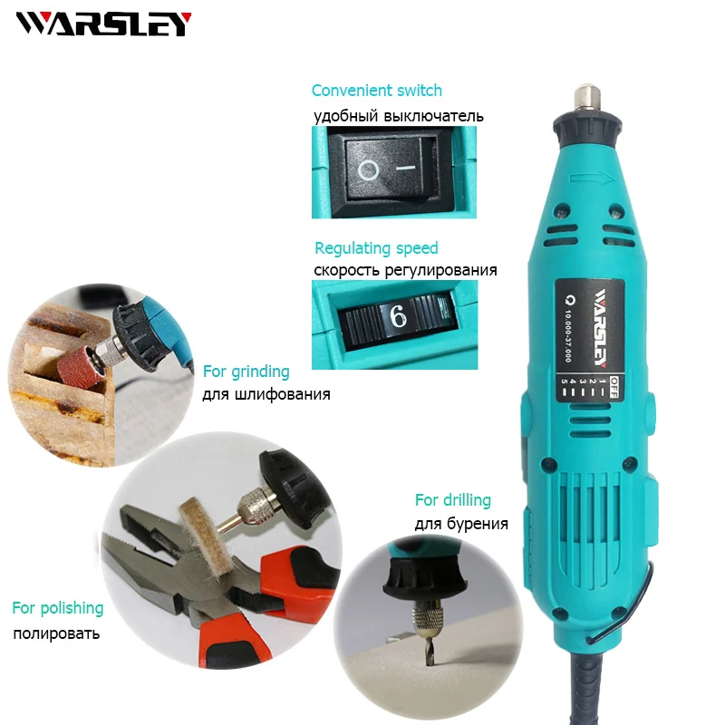 Engraver Electric Drill Dremel Mini Drill DIY Drill Grinder Engraving Pen Grinder Electric Rotary Tool Mini-mill Grinding 180W