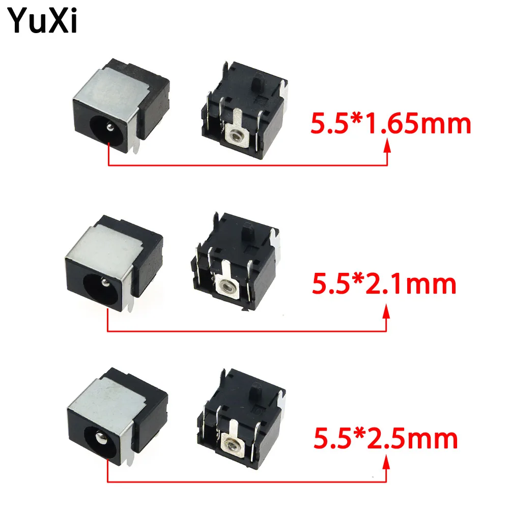 2pcs 5.5* 1.65 / 2.1 / 2.5 MM Female DC Power Jack Port Female Plug Socket Charging Connector For Lenovo B450 B450A B450L