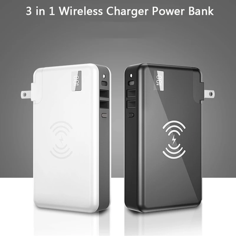 

Power Bank 10000mAh Qi Wireless Charger Fast Charging USB Type C Powerbank Mobile Phone Charger for Samsung iPhone 11 Poverbank