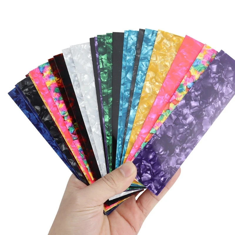 25Pcs DIY Guitar Pick Sheets Light Heavy Celluloid Guitar Pick Strips Thin Acoustic Accessories