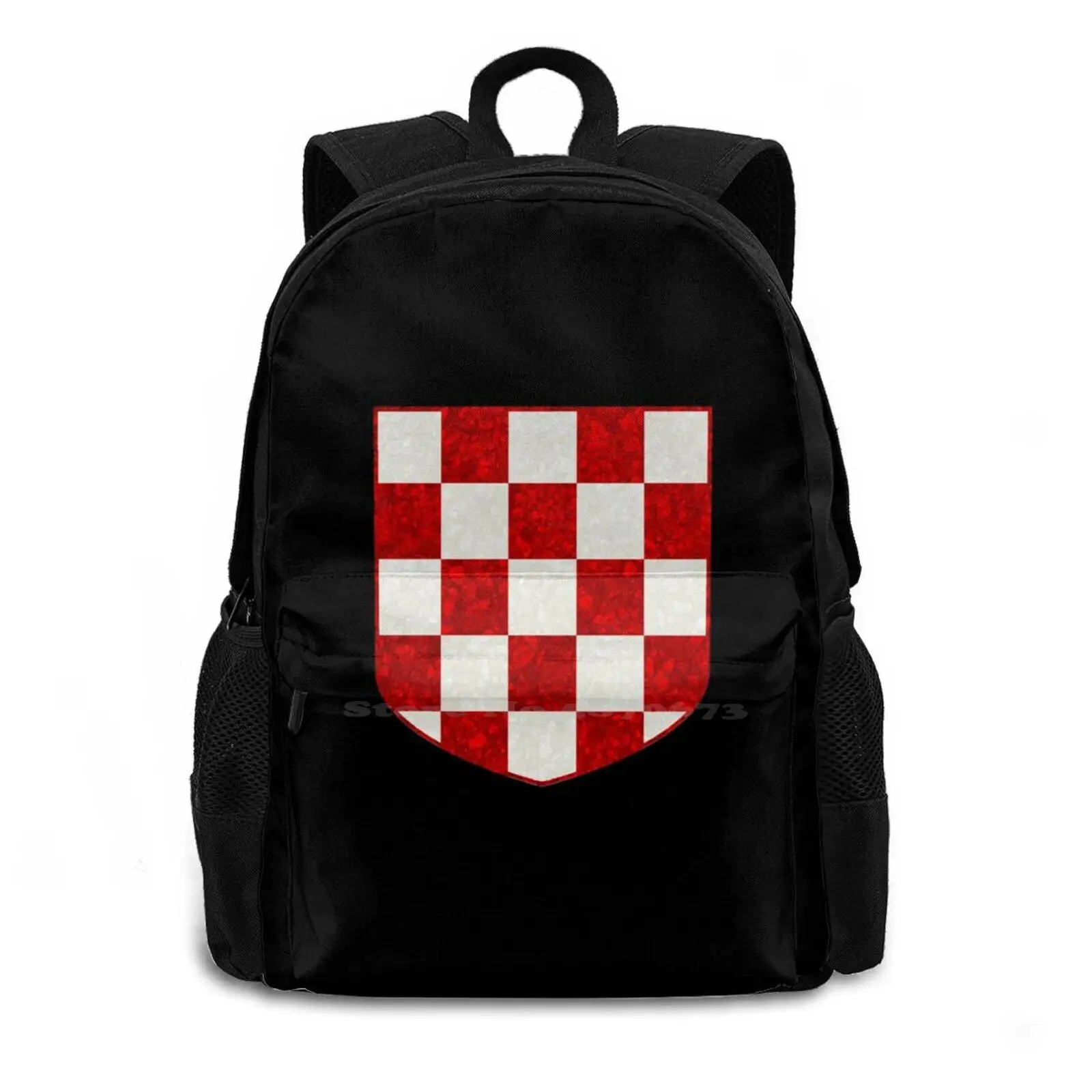 Croatian Crest Hrvatska Grb Granite Pattern Variant!! School Bags Travel Laptop Backpack Oluja Hrvatska Domobran Jebiga Bljesak