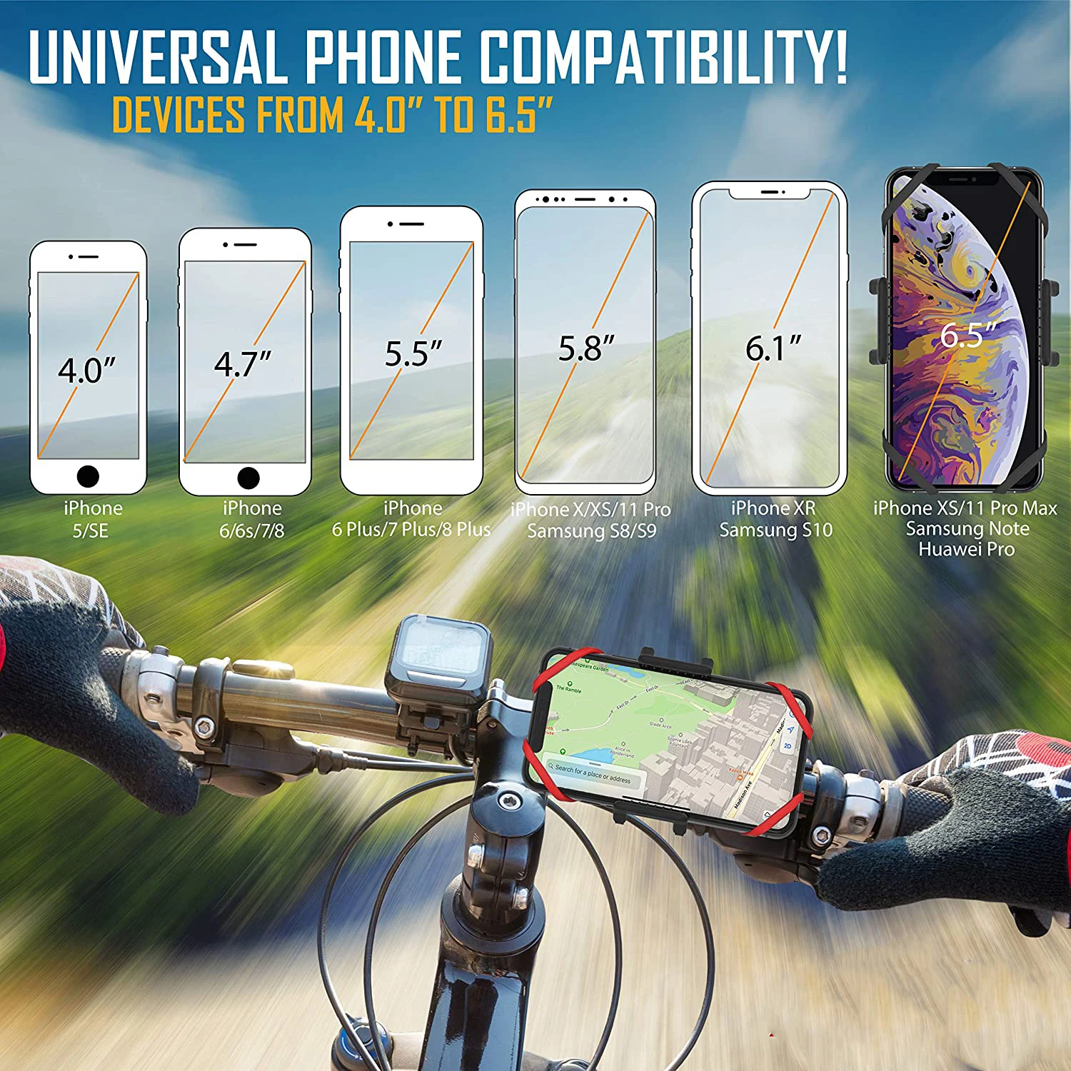 Bike Phone Mount Anti Shake 360 Rotation Bicycle Motorcycle Phone Mount for Handlebar Bike Accessories for Iphone 12