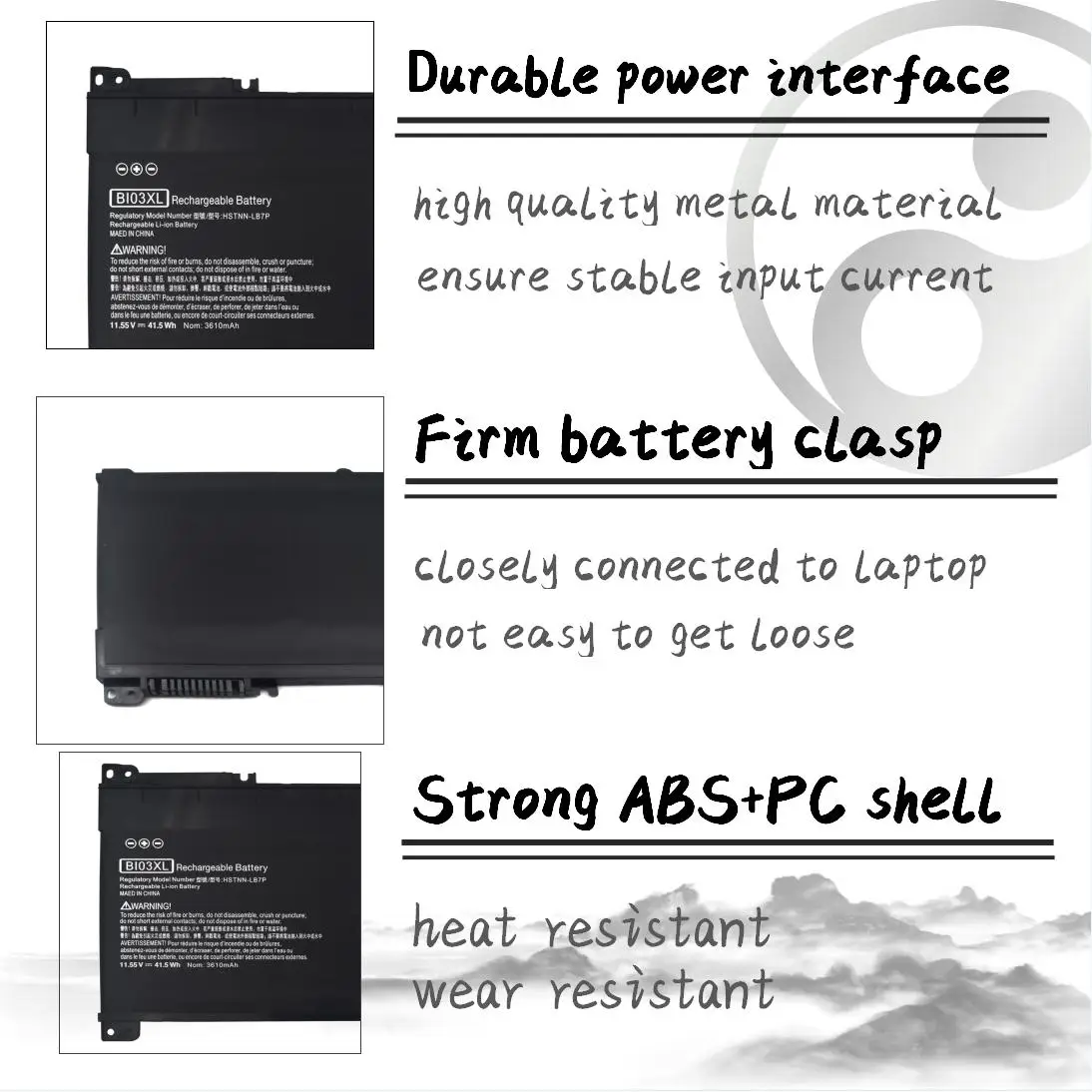 Batteria del computer portatile Nobi BI03XL 843537-541 844203-850 per HP Pavilion X360 13-U114TU TPN-W118 X360 M3