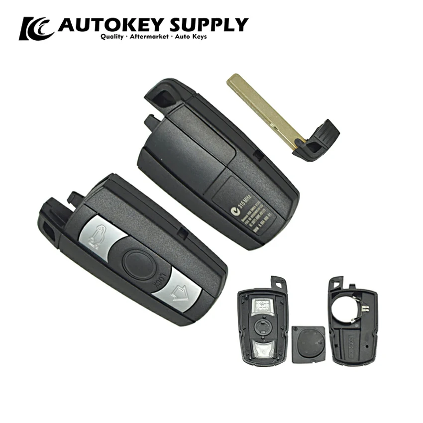 

FORBMW 3,5,7 SERIES, X5, X3, Z4, E38, E39, E46, M3, M5 Remote Samrt Key With Small Key With Battery Holder AKBMS230