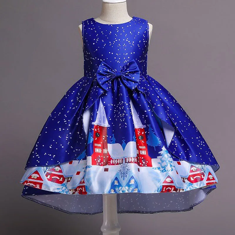 New 3 6 9 10 Yrs Girls Kids Flower Elegant Princess Party Dresses Children Clothing Christmas New Year Birthday Costume for girl