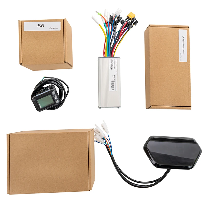 Kit Controller Brushless Elprico 24V-48V Con Display LCD Per Bici Elettrica E Scooter (350W)