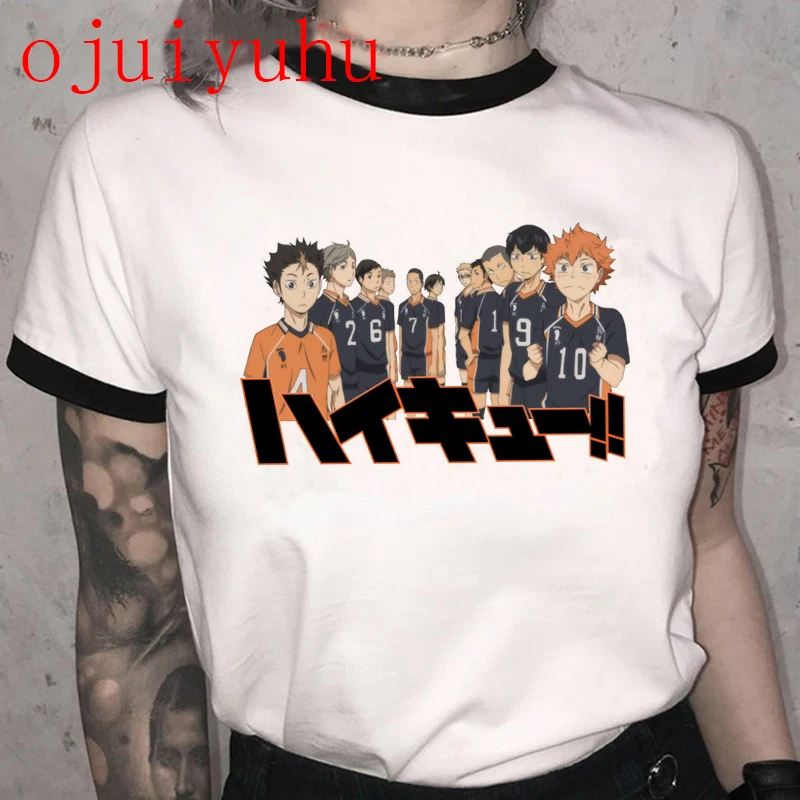 Japanese Anime Oya Oya Oya Haikyuu T Shirt Men Summer Tops Kuroo Cartoon T-shirt Karasuno Kawaii Fly High Graphic Tees Male