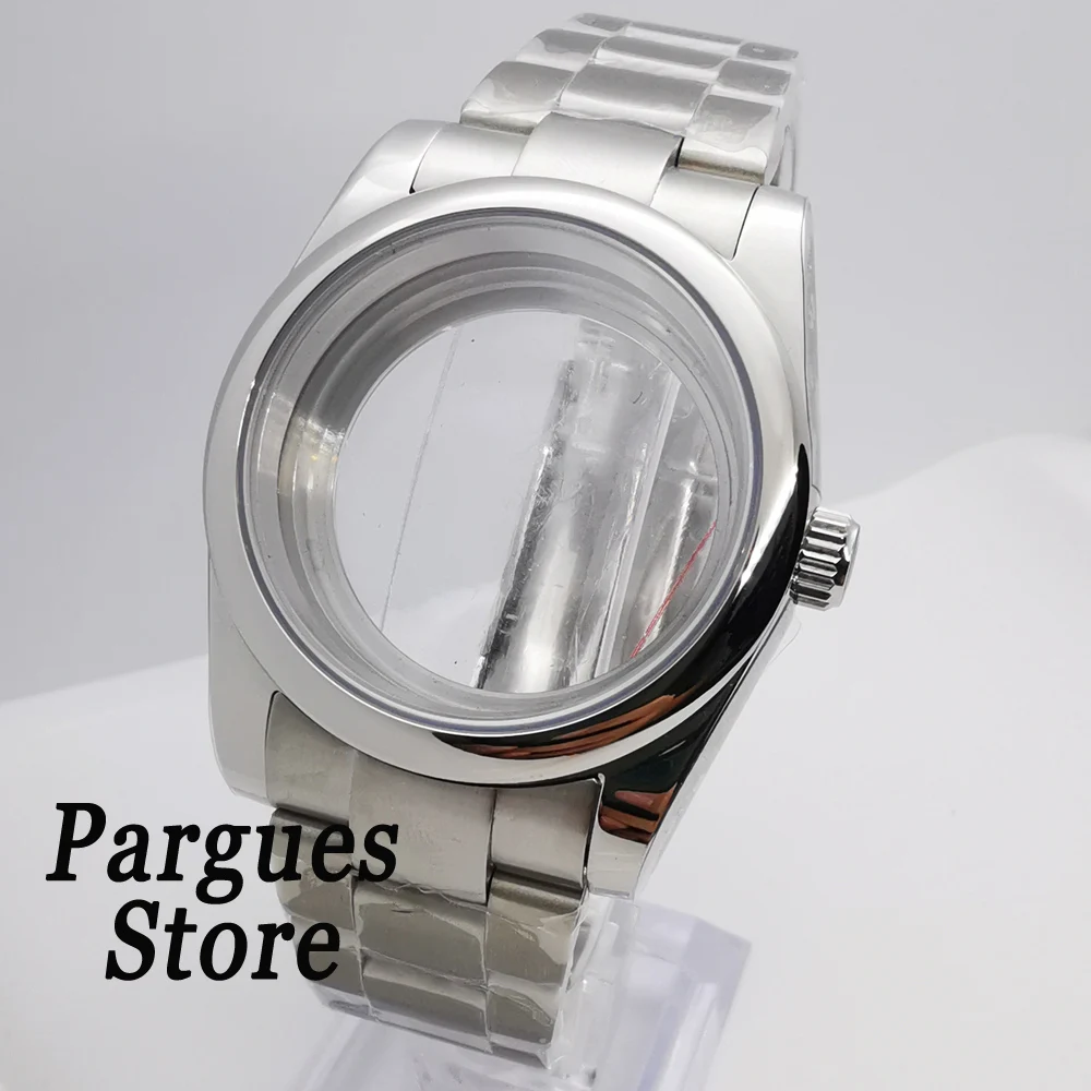 

36mm/39mm sapphire glass stainless steel case brushed band fit NH35 NH36 Miyota8215 Mingzhu DG2813 ETA 2836 2824/PT5000 movement