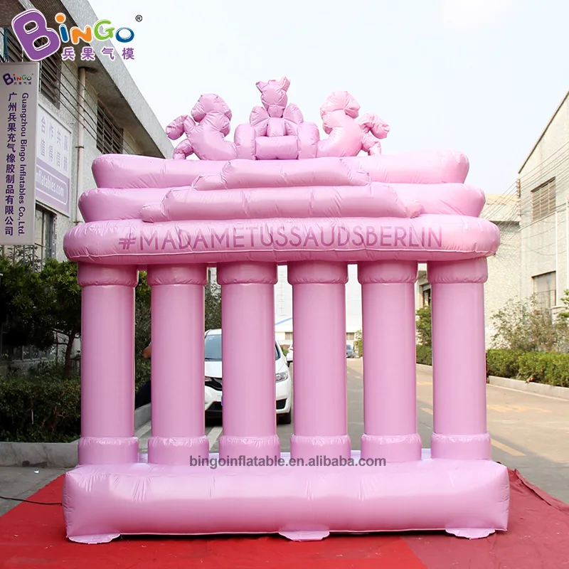 

Decorative 3x1x3 Meters Inflatable Memorial Arch Model for Event Wedding Party / Pink Inflatable Backdrop Wall Toys