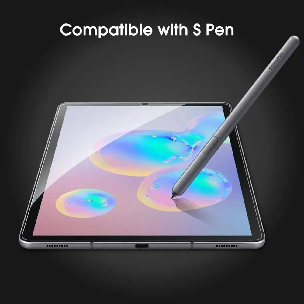 Capa protetora para tablet, proteção de tela em vidro temperado, compatível com samsung galaxy tab s6 lite p610/p615 10.4 polegadas-9h