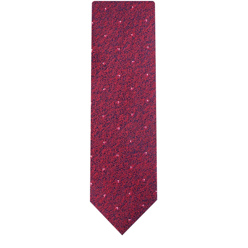 

High-quality Designer Brand Wine Red 7CM Wide Polyester Tie For Men Wedding Business Fashion Suit Dress Necktie With Gift