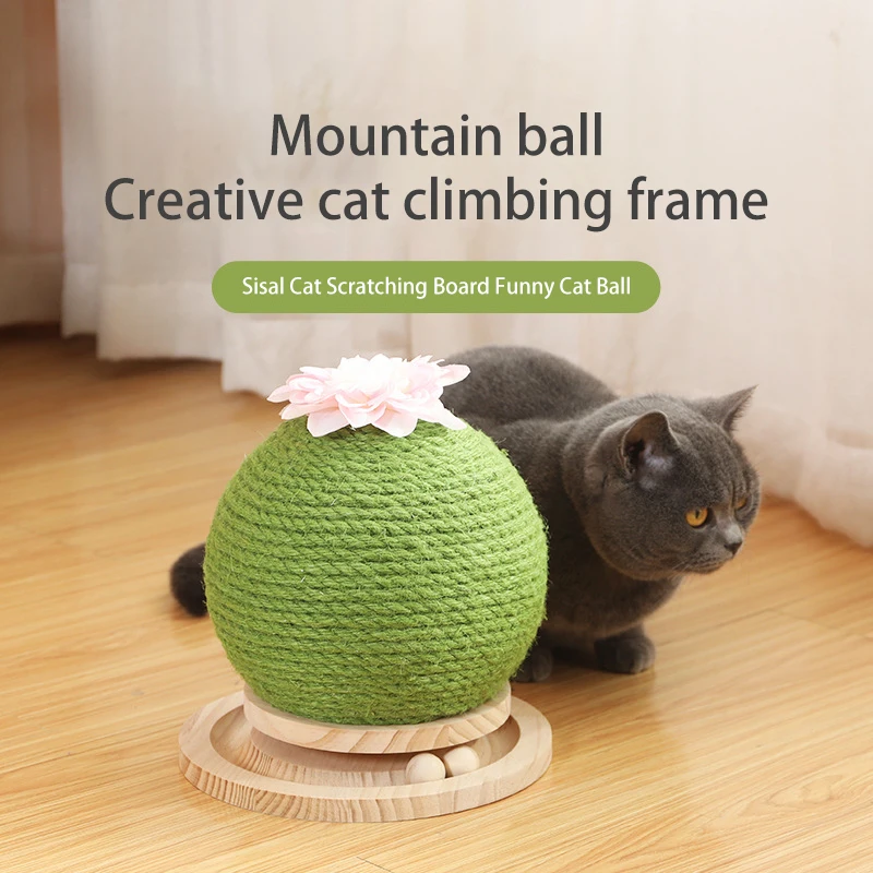 

Scratching Board Sisal Cat Toy Self-Healing And Anti-Boring Cat Claw Grinding Supplies Vertical Wear-Resistant Cat Ball