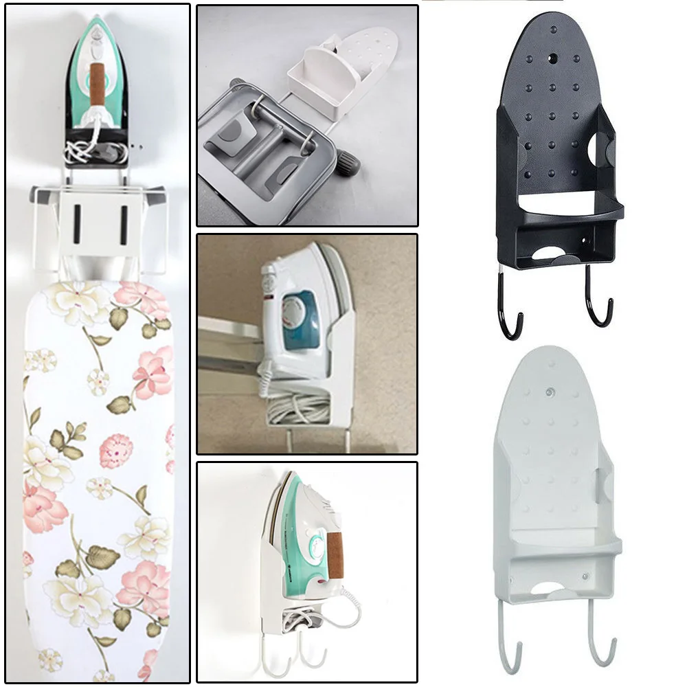 PBT Material Holder Wall Iron Holder Hotel Household Mounted Iron Shelf Ironing Board Storage Iron Shelf Hanger for Bathroom