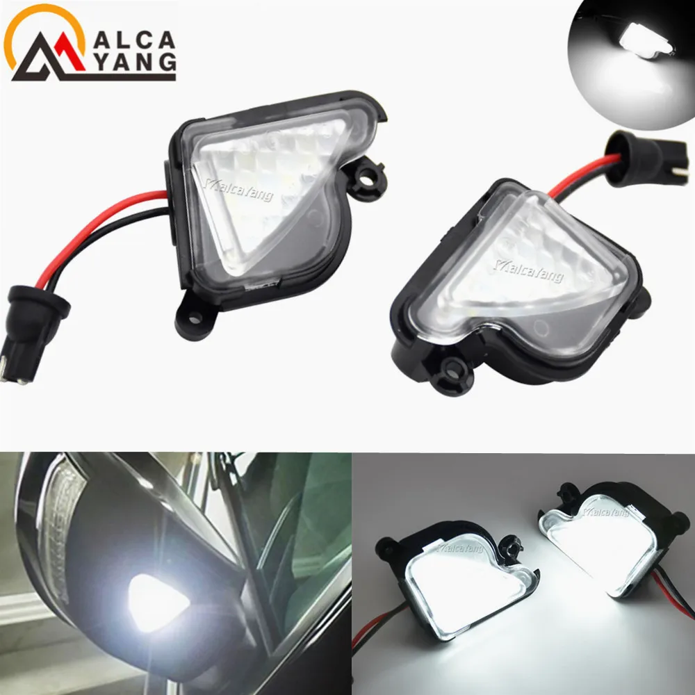 2Pcs 6000K White LED Under Side Mirror Light Puddle Lamps For Skoda Octavia 3 2 5E 1Z 2004-2020 Skoda Superb 3 2 B6 B8 2008-2021