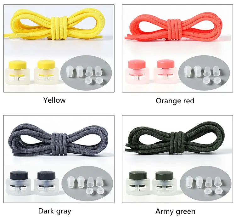Elastische, runde Schnürsenkel mit Verschluss für Kindersneaker, Schnürsenkel ohne Binden, Schnürsenkel für Kinder und Erwachsene, Schuhbänder. – Detail 14