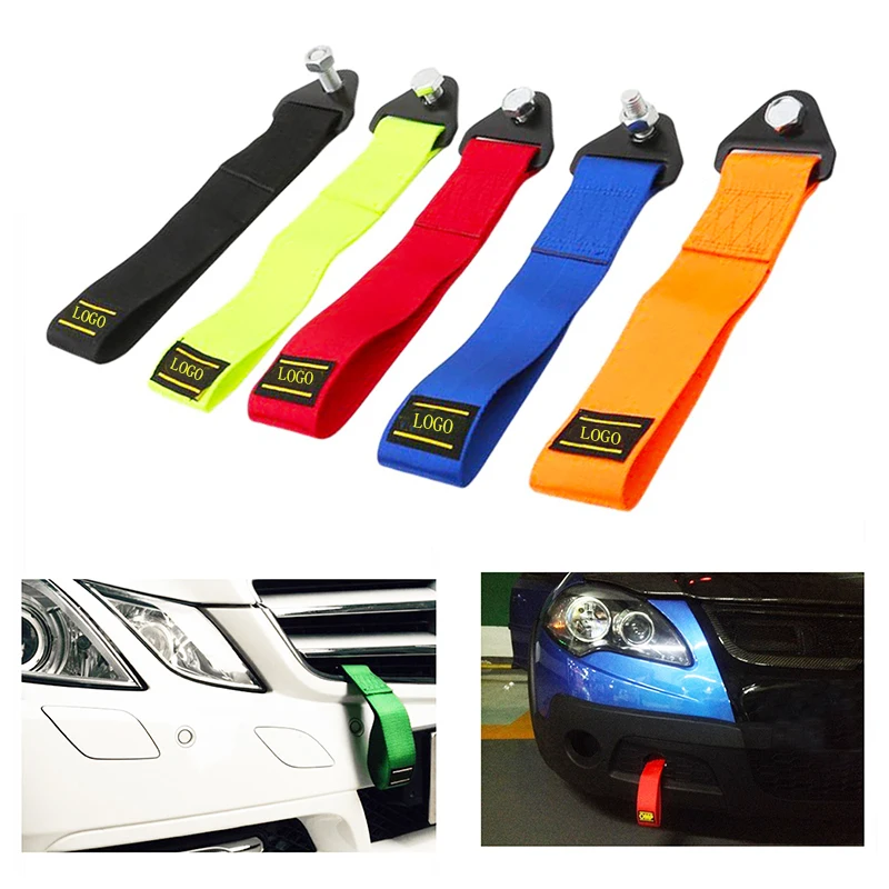

Tuning Car Universal 2 Tons Trailer Rope Strengthen Nylon Front Rear Traction Belt Tow Strap With Nuts