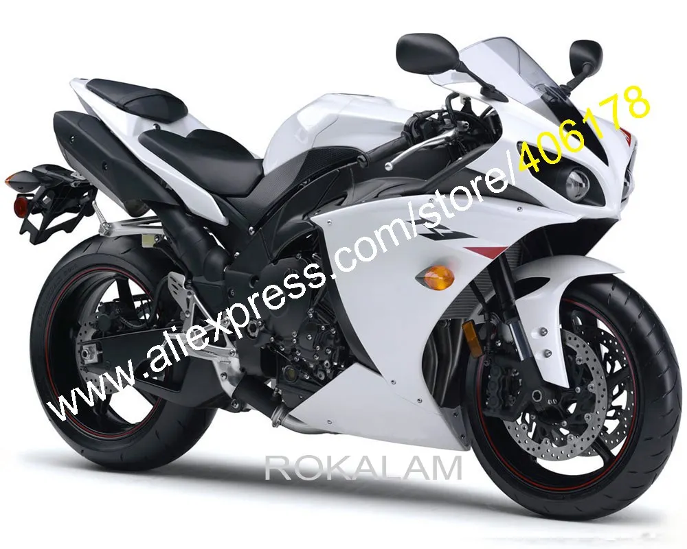 

For Yamaha YZF-R1 Fairing 2009 2010 2011 R1 09 10 11 Injection Mold Bodywork White ABS Fairing Kits (Injection Molding)