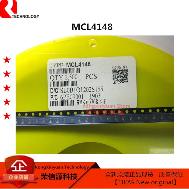 MCL4148 1N4148 LL4148  4148 LL34 0805 L4148 MCL4148-TR High-speed switching diode  100V 0.2A Cylindrical  100% New original