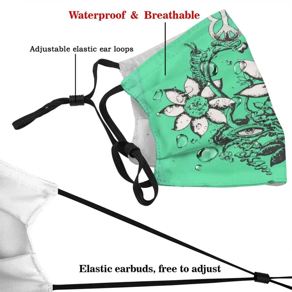 Talking Terps Custom Pattern Washable Filter Pm2.5 Adult Kids Mask G59 Ftp 666 Smoke Weed Blaze