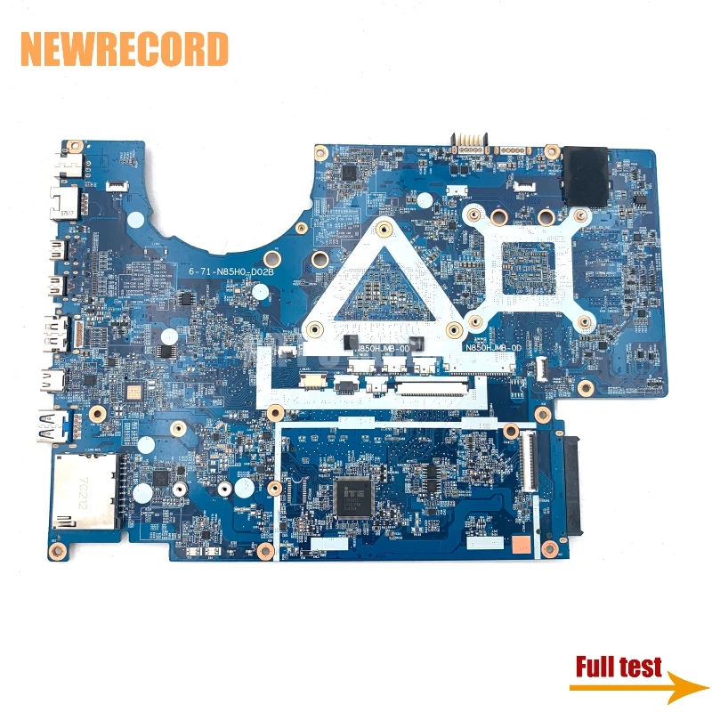 FOR CLEVO N855HJ Laptop Motherboard 6-71-N85H0-D02B N850HJMB-0D I7-7700HQ CPU GTX1050 GPU Main Board Full Test