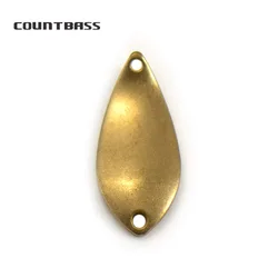 Countbass 50pcs Brass Mini Fishing Spoon Blanks Size 3/32oz, Salmon Bass Fishing Lures