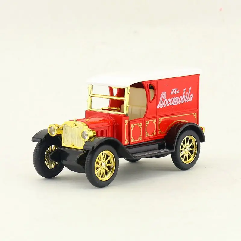 Diecast Toy Model Ford T-Type Locomobile Classic Pull Back Doors Openable Sound & Light Car Educational Collection Gift Children