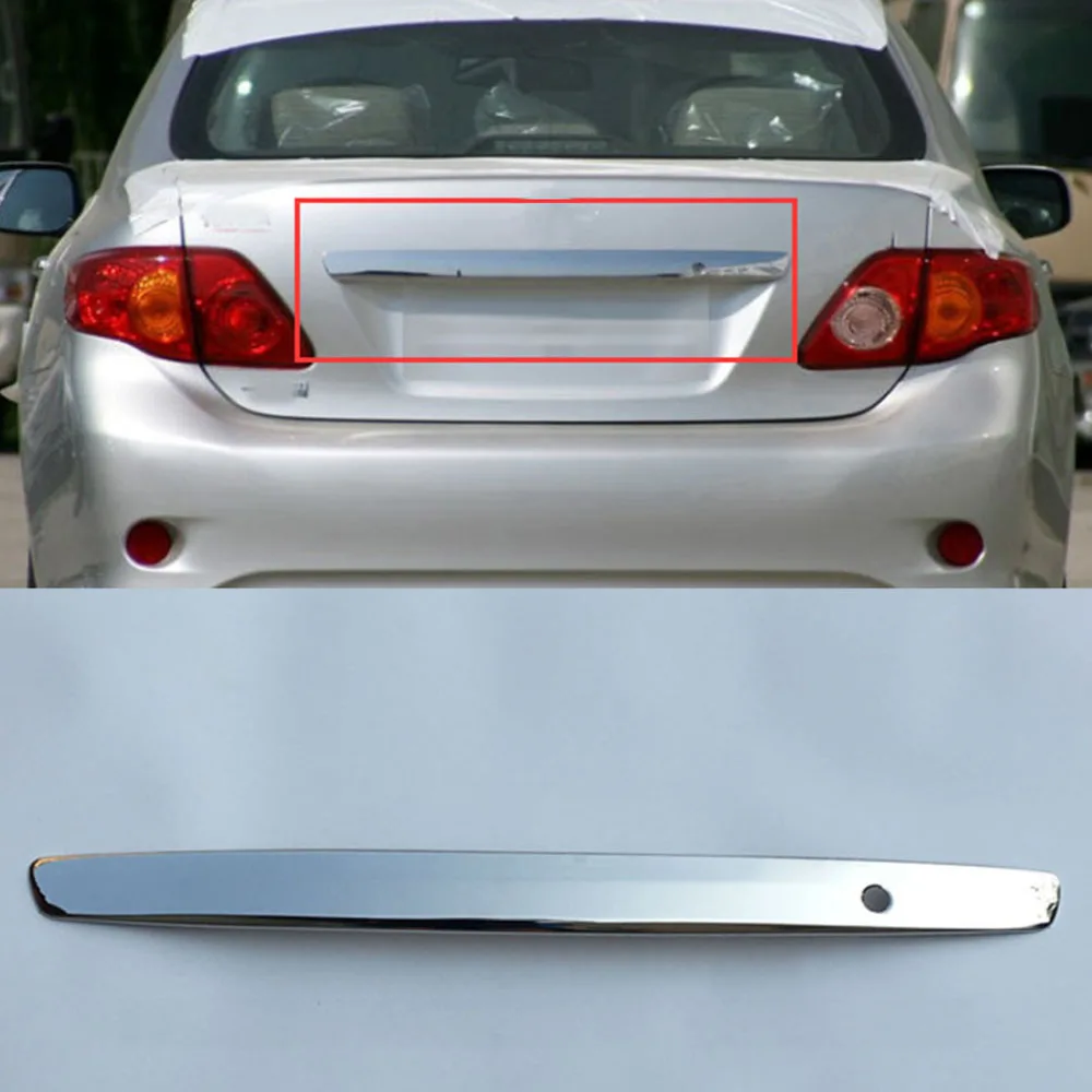 Stainless Steel Car Rear Trunk Door Upper Decoration Trim Strip Styling Moldings For Toyota Corolla 2007 2008 2009 2010