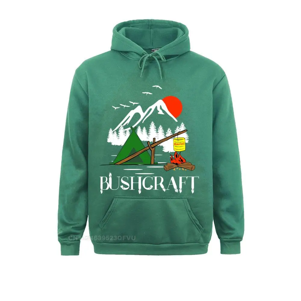 Bushcraft-suéter de algodón con estampado para hombre, camiseta divertida de cuello redondo para acampar, viajes de montaña, supervivencia salvaje