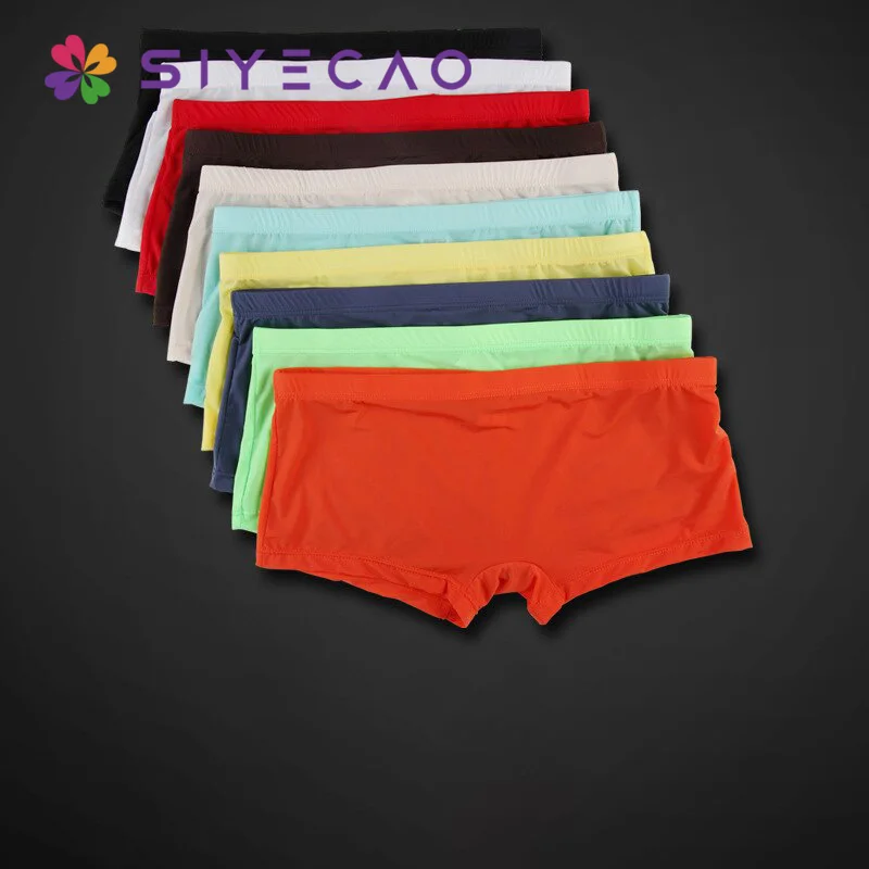 Boxer Shorts Men Underwear Boxers Homme Sexy Transparent Mens Underpants Silky Panties Ice Silk Big Size M-XXXL Men Boxershorts