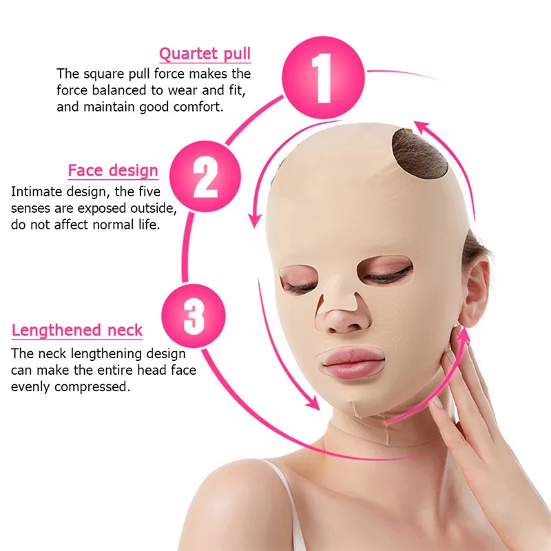 3D Reusable Breathable Beauty Women Face mask Slimming Bandage V Shaper Full Face Lift Sleeping Mask beauty health