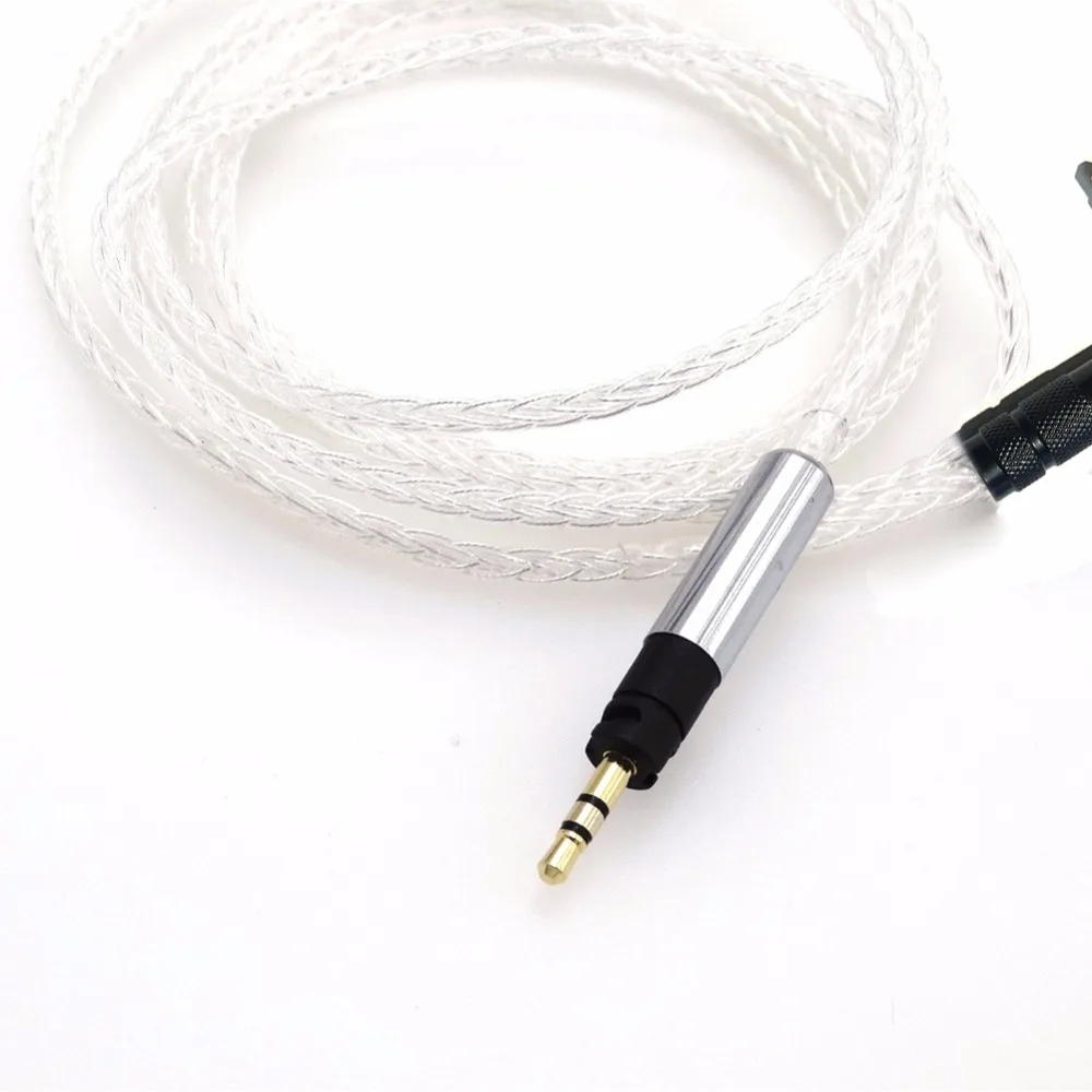 Thouliess DIY HIFI 7N OCC Silver Plated Earphone Headphone Upgraded Cable for Momentum Y40 Y50  Upgrade Cable