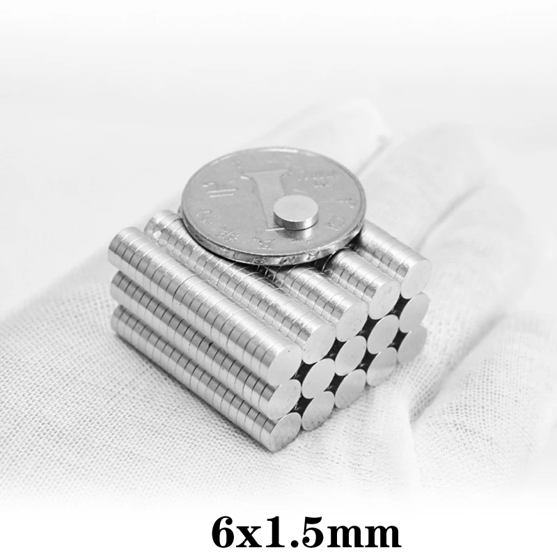 50~1500pcs 6x1.5 mm Super Strong Magnetic Magnet 6mmx1.5mm Permanent Neodymium Magnets disc 6x1.5mm Small Round Magnet 6*1.5 mm