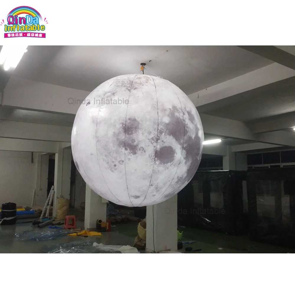 Customized Inflatable Planets Moon Air Balls Inflatable Led Moon Balloon For Advertising Decoration