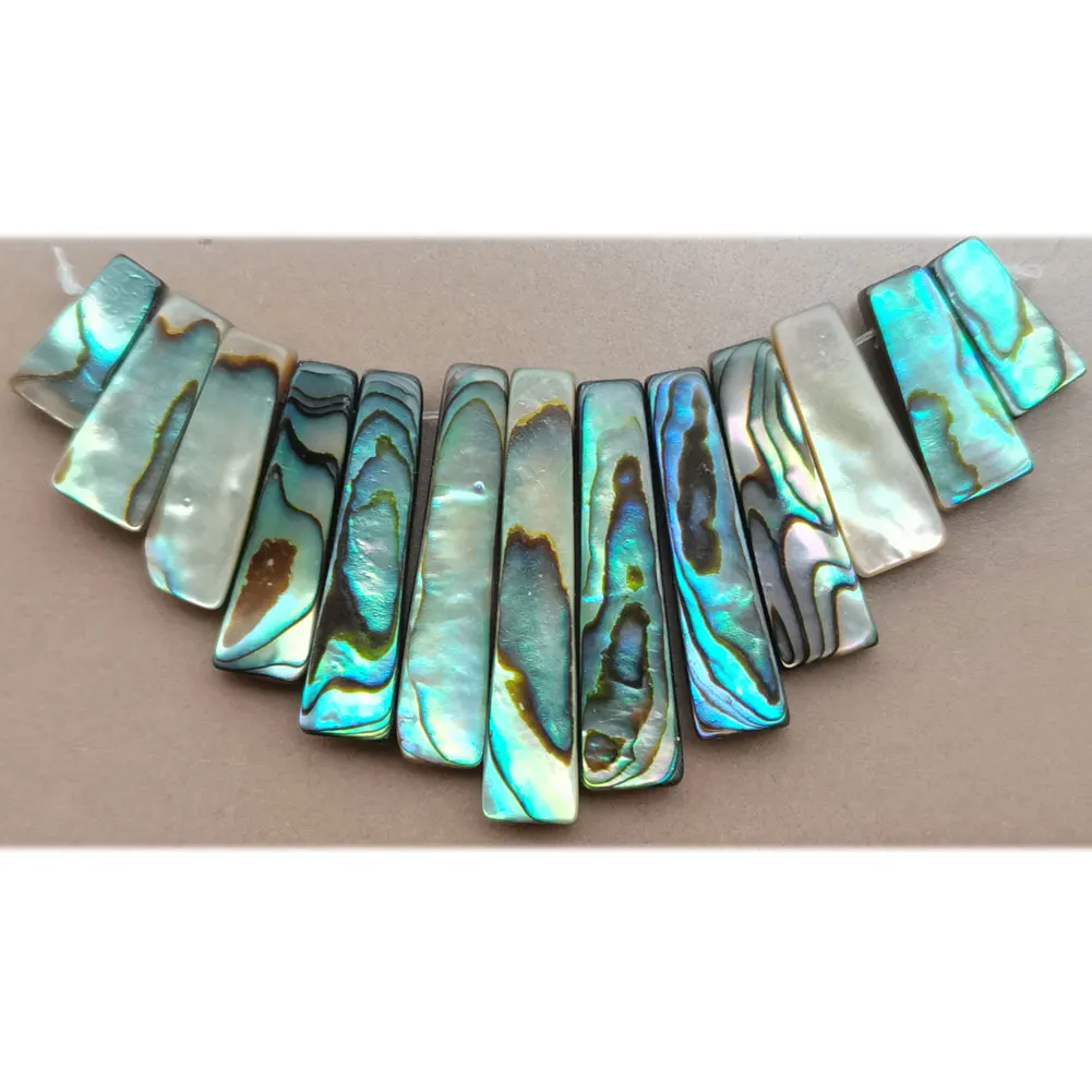 Piękna biżuteria Nowa Zelandia Abalone Shell Art Wisiorek Koralik 13szt PD1013