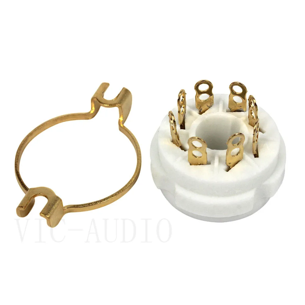 السيراميك 8PIN أنبوب المقبس K8A GZC8-1Tube حامل ل KT88 6SN7 EL34 6L6 GZ34 5881 فراغ مُضخّم صوت DIY