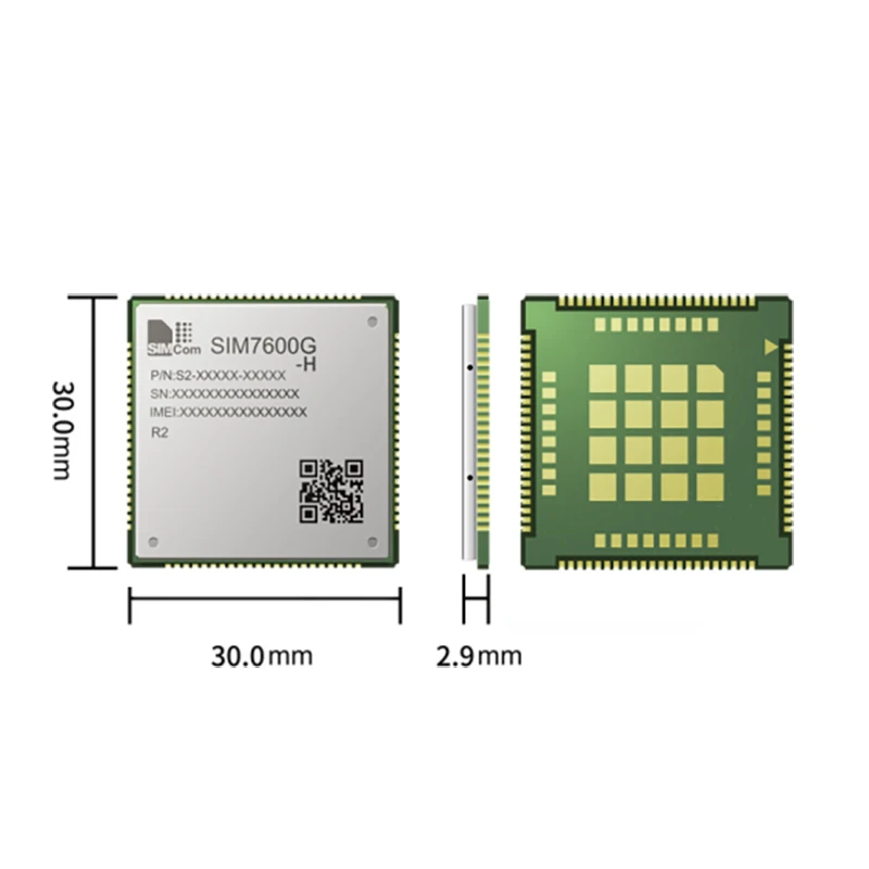 SIMCOM SIM7600G-H LCC+LGA LTE Cat4 Global Module B1/B2/B3/B4/B5/B7/B8/B12/B13/B18/B19/B20/B25/B26/B28/B66/B34/B38/B39/B40/B41