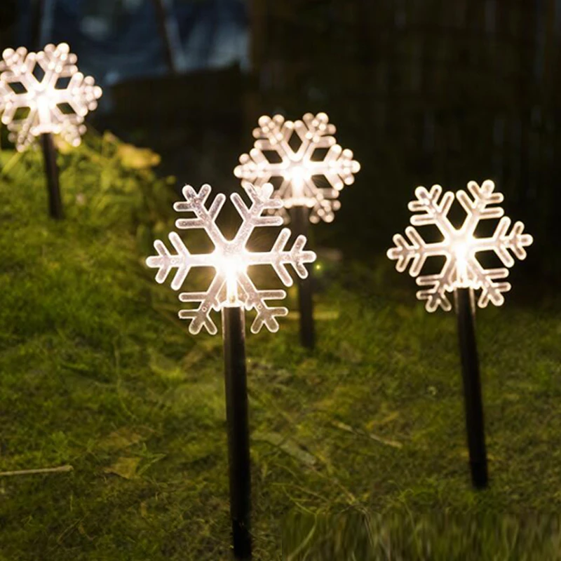 

LED String Lights Lawn Light Garden Wedding Christmas Star Snowflake Tree Decoration Insert Waterproof Battery Box Light String