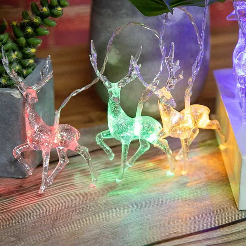 

PheiLa Deer String Lights USB or Battery Operated Fairy Deer Garland String Lights for Winter festival Christmas New Year Decor